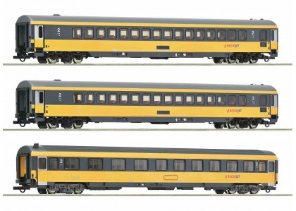 Set de 3 vagoane de calatori Regiojet- H0 Roco 6200082